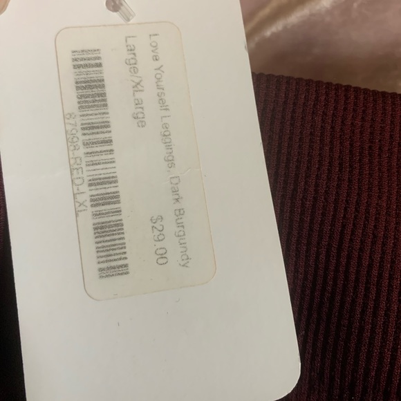 NWT Zenana Outfitters fleece lined stretchy tight yoga/legging pants L/XL - Picture 2 of 9